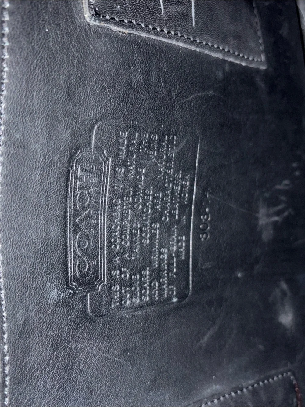 Vintage Coach Black Leather Briefcase